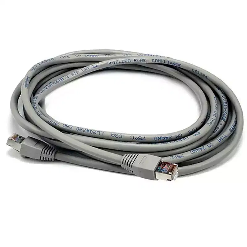 Monoprice Cat5e Ethernet Patch Cable - 15 Feet - Gray | Network Internet Cord - RJ45, Stranded, 350Mhz, STP, Pure Bare Copper Wire, 24AWG