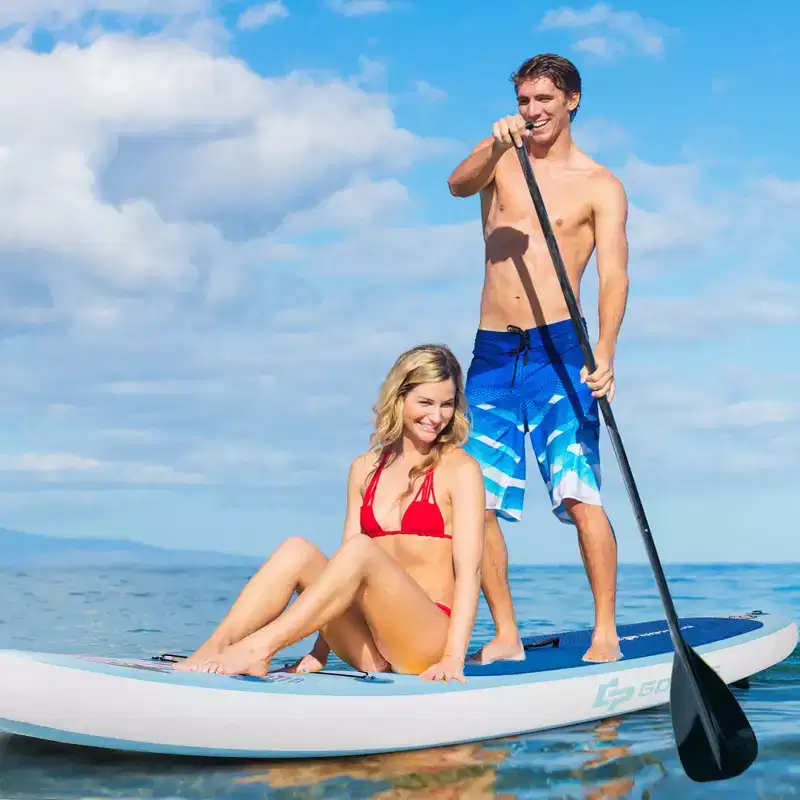 Costway 10' Inflatable Stand Up Paddle Board SUP W/Adjustable Paddle Pump Leash