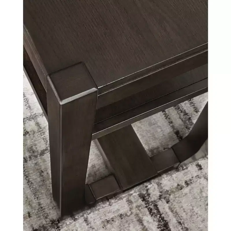 Modern Console Sofa Table with Adjustable Shelves �C Dark Brown, 65