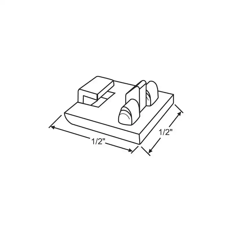 Brixwell Balance Face Guide Window Hardware, 1/2 Length, 1/2 Width, Nylon Material With White Finish