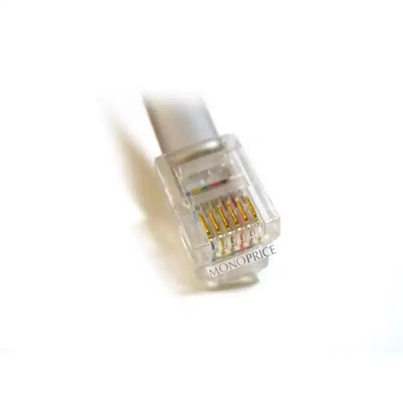 Monoprice Landline Telephone Cable - 7 Feet - RJ12(6P6C) Reverse for Voice