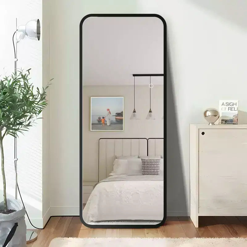 64x17in Modern Full Body Standing Mirror with Hanging Hole, Wall Mirror for Dressing Room, Living Room
