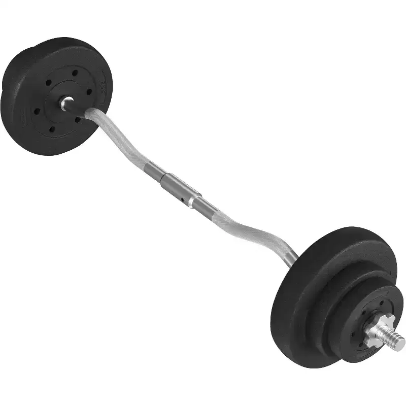 Yaheetech 44 lb Detachable Curl Bar Set for Strength Training