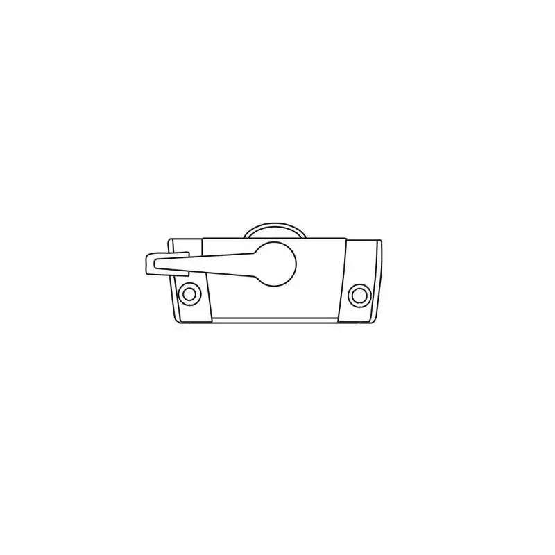 Brixwell Sash Lock, Zinc Material, 2-1/16 Hole Center Spacing, 1-1/32 Height, Small Cam Type, Window Sash Hardware, White Finish