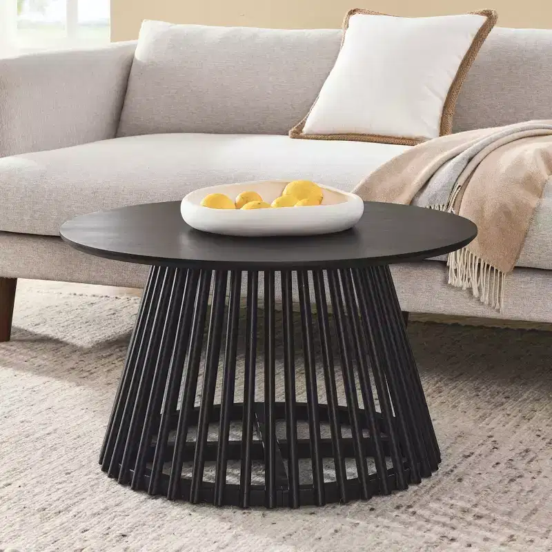 31.5 in. Round Wood Coffee Table