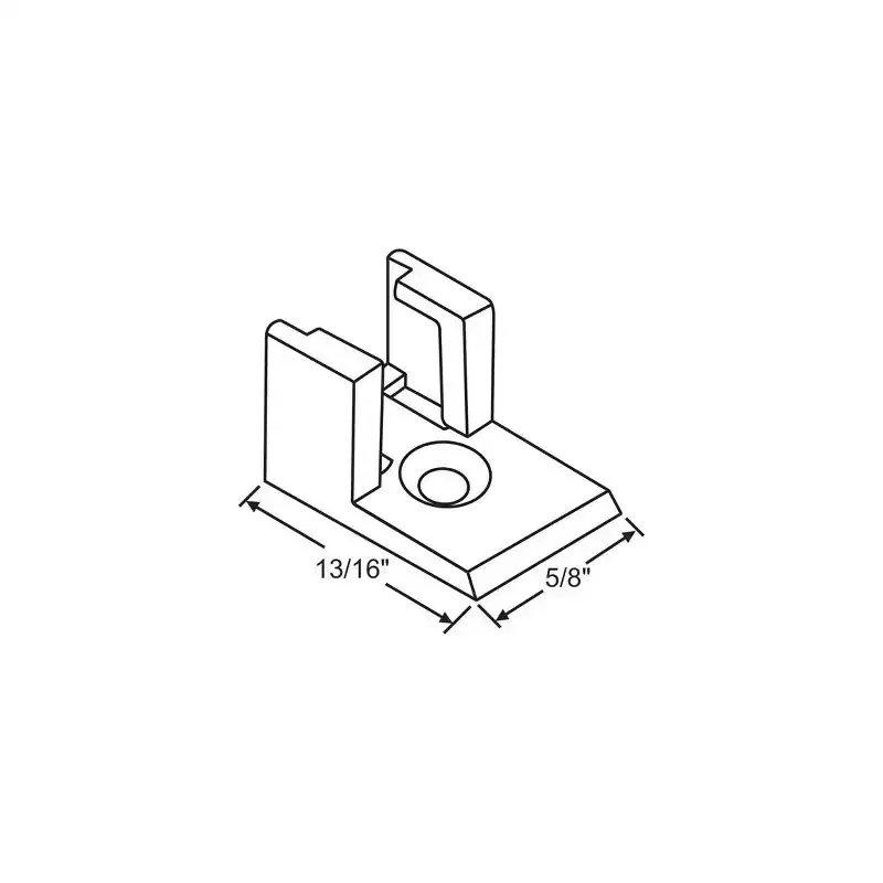 Brixwell Sash Clip, Plastic Material, 13/16 Length, 5/8 Width, Window Sash Retention Hardware Component, White Finish