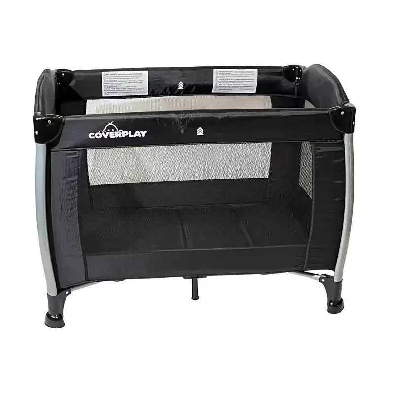 Coverplay Play Yard With Changing Table/Bassinet - Black: Maximum Weight Capacity 35 lbs, Travel Playard, 40"x29.5"x28.5"