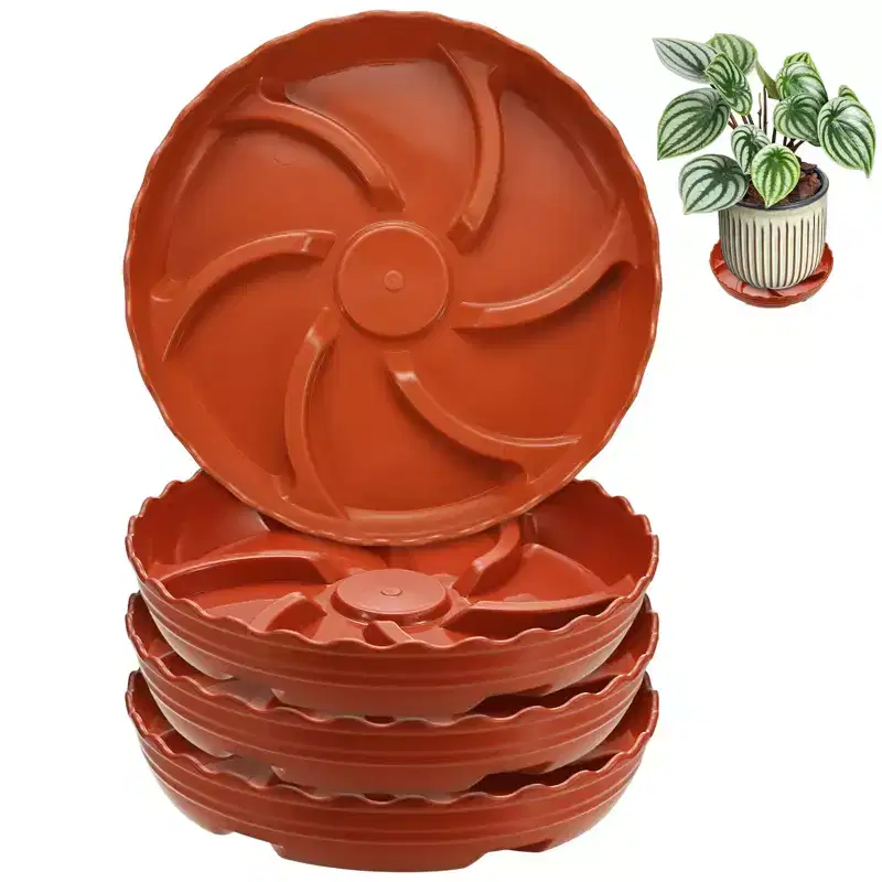Unique Bargains Thicker Heavy Duty Waterproof Plant Saucers 4 Pcs
