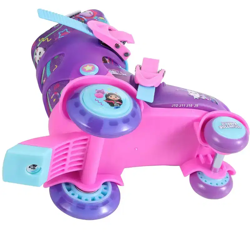 Gabbys Dollhouse Trainer Roller Skates, Adjustable Size J9-J12, Light-Up Wheels, Ages 3+