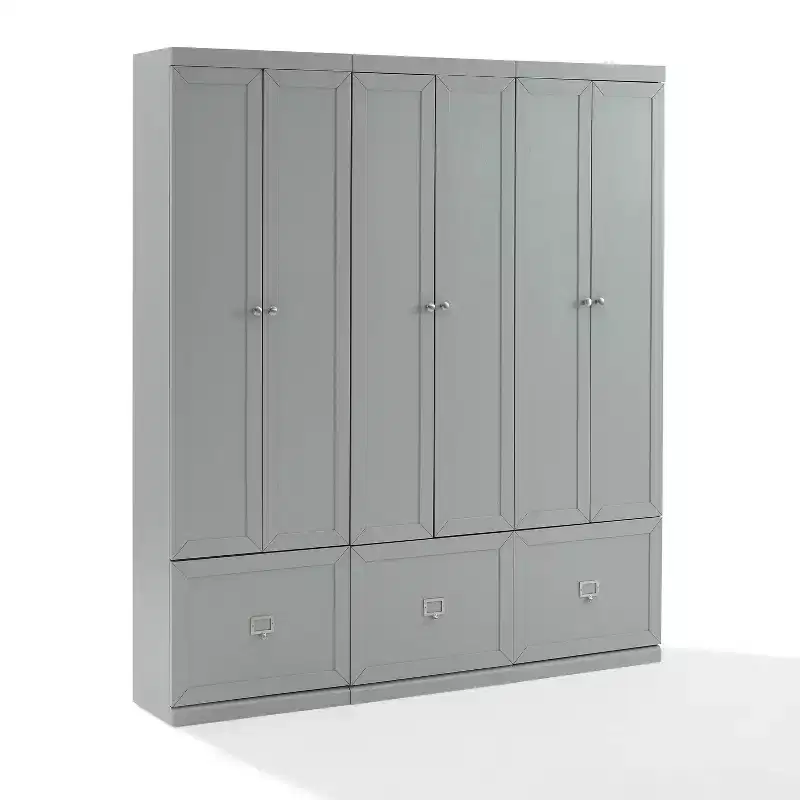 3pc Harper Entryway Set with 3 Pantry Closets Gray - Crosley