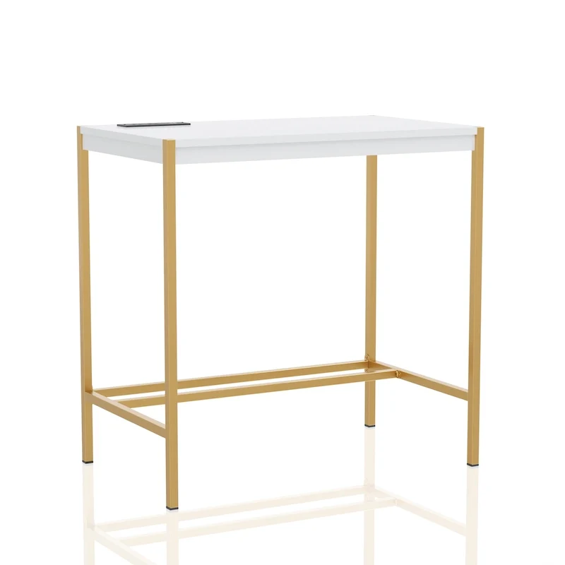 Modern 30-inch Steel Computer Desk with USB Ports