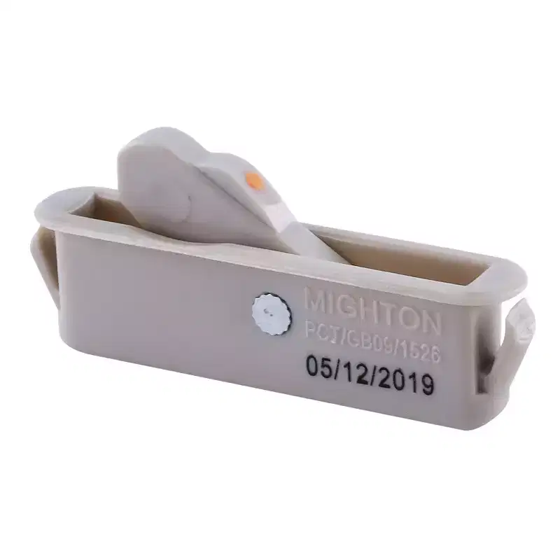 Brixwell Double Hung Vent Lock Single Action, Plastic Material, 1-7/8 Length, 9/16 Width, 2 Face Plate Length, Window Sash Hardware, Tan Finish