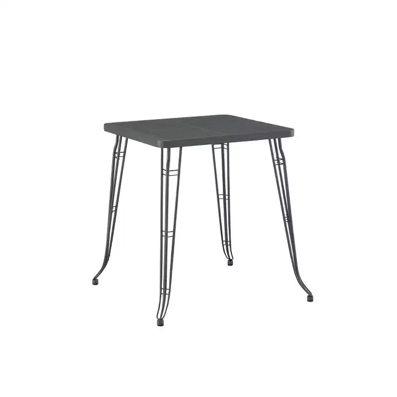 Carson Square Bar Height Table Gray �C 107,3 cm Farmhouse Metal Frame, Seats 2