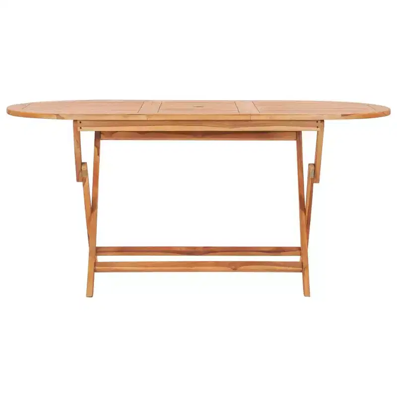 vidaXL Folding Patio Table 62.9x31.4x29.5 Solid Teak Wood