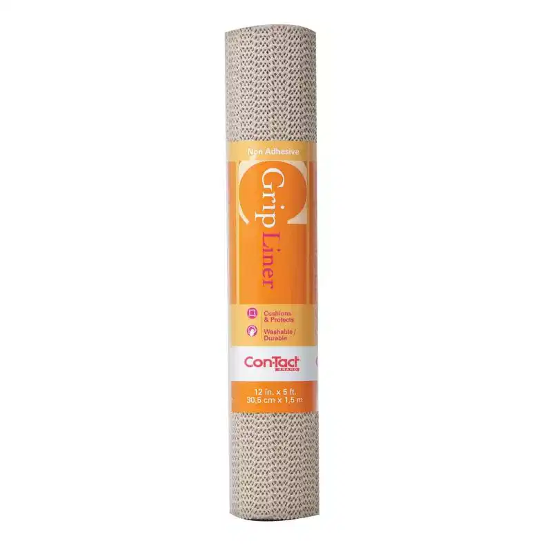 Con-Tact Grip 5 ft. L X 12 in. W Taupe Non-Adhesive Shelf Liner (Case of 6)