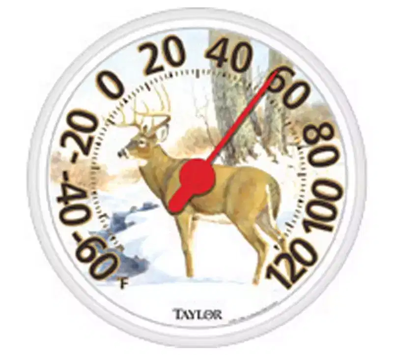 Taylor - Deer Design Dial Thermometer - Plastic - Multicolored - 13.25 in.