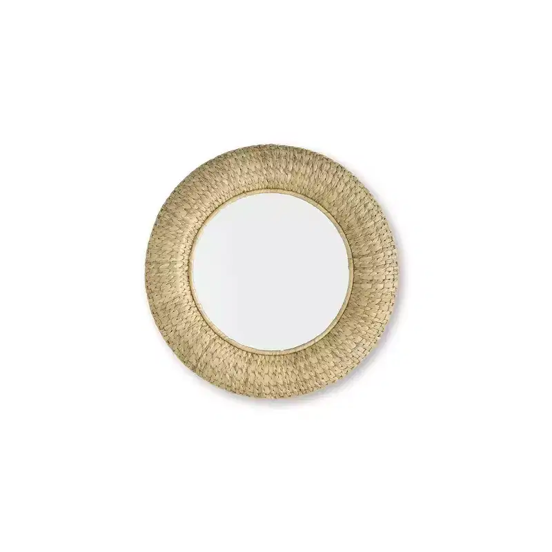 Signature Design by Ashley Briggsburg Coastal Wall Accent Mirror with Natural Water Hyacinth Frame