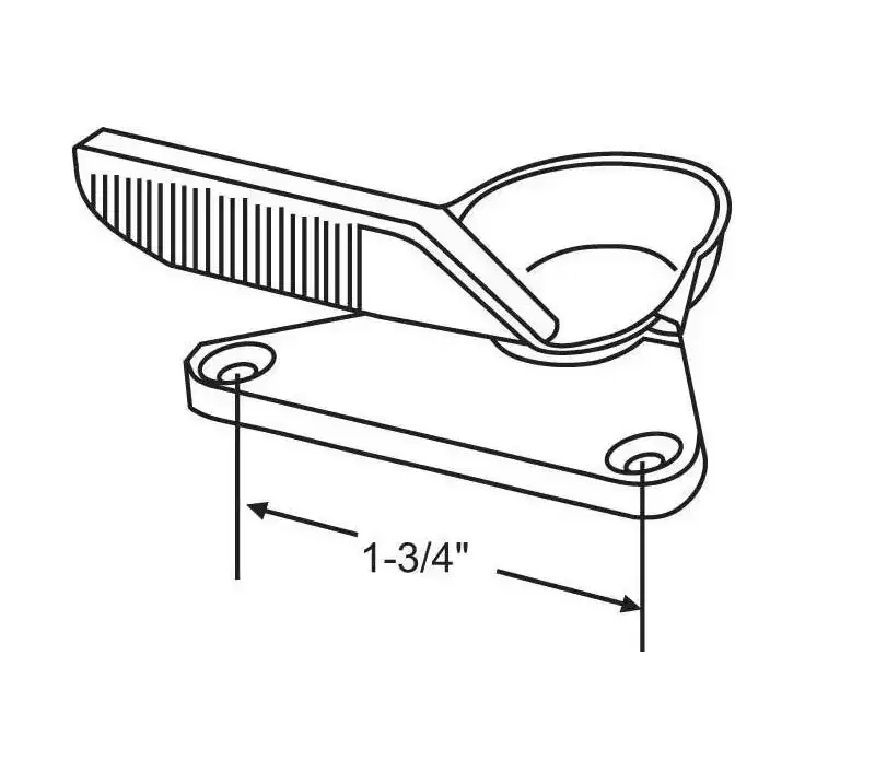 Brixwell Sweep Sash Lock Zinc Material, 1-3/4 Hole Center, Sliding Window Hardware Lock, Antique Copper Finish