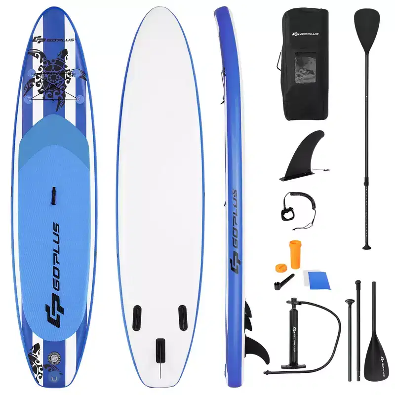 Costway 10.5 Inflatable Stand Up Paddle Board SUP W/Carrying Bag Aluminum Paddle