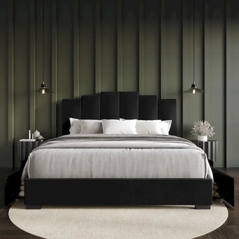 Yuma Full Upholstered Storage Platform Bed