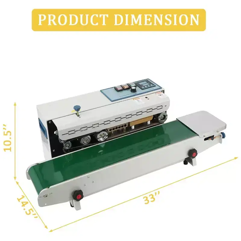 Garvee Sealing Machine, Commercial Bag Sealers with Digital Temperature Control and Printing Function for PP, Aluminum Foil