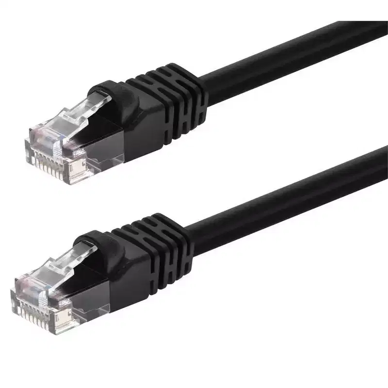 Monoprice Cat6 Ethernet Patch Cable - 2 Feet - Black | Network Internet Cord - RJ45, Stranded, 550Mhz, UTP, Pure Bare Copper Wire, 24AWG