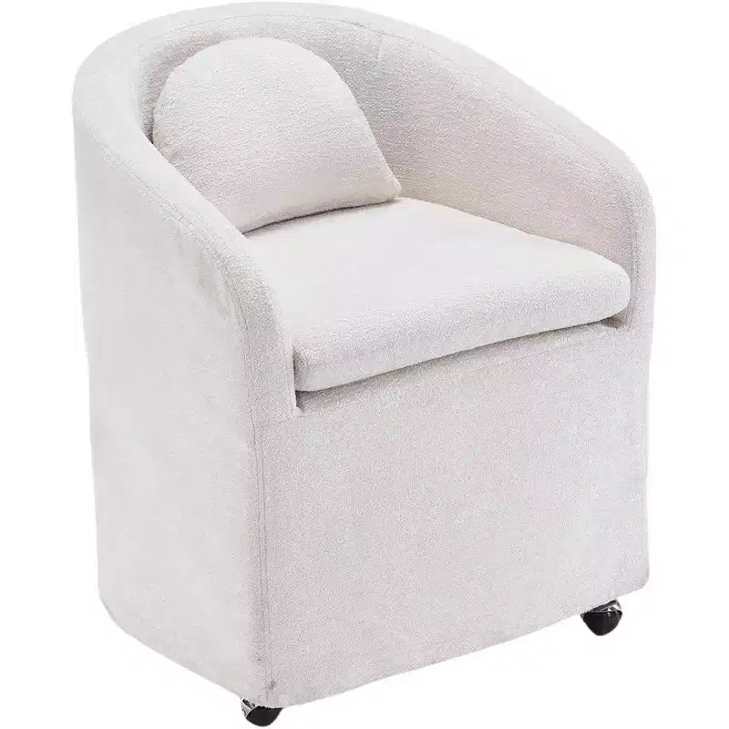 Swivel Accent Chair, 360 Round Barrel Armchair, Upholstered Chenille Arm Chairs with Pillow, Comfy Swivel Chair for Living Room, Bedroom