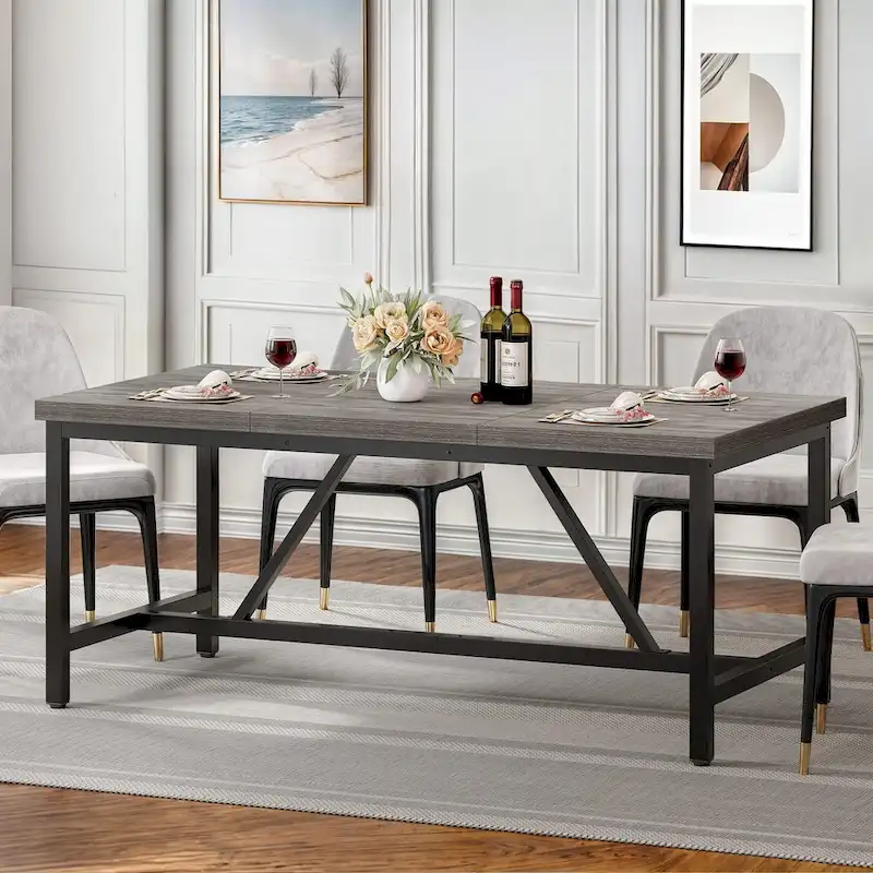 70-Inch Rustic Dining Table for 6�? People