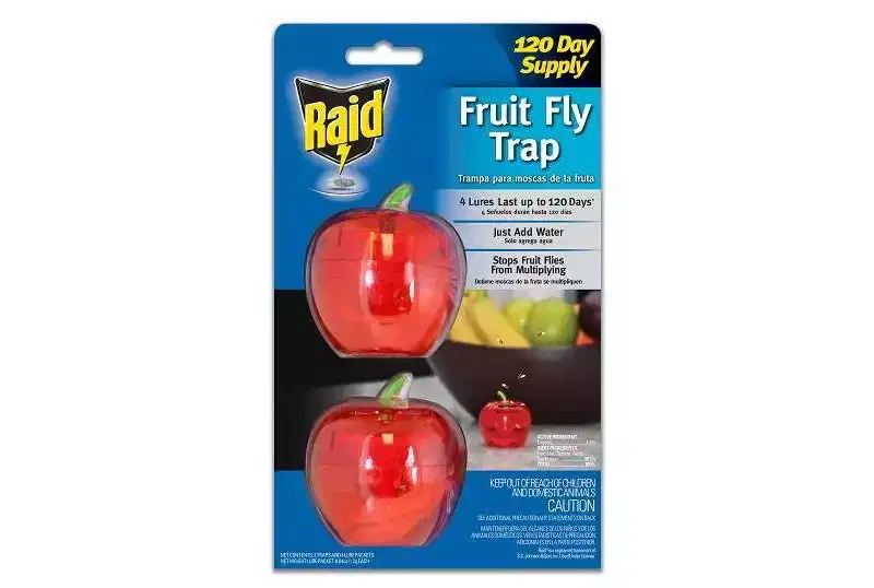 Raid Fruit Fly Trap Apple - 2pk: Indoor Use, Insect Traps for Flies