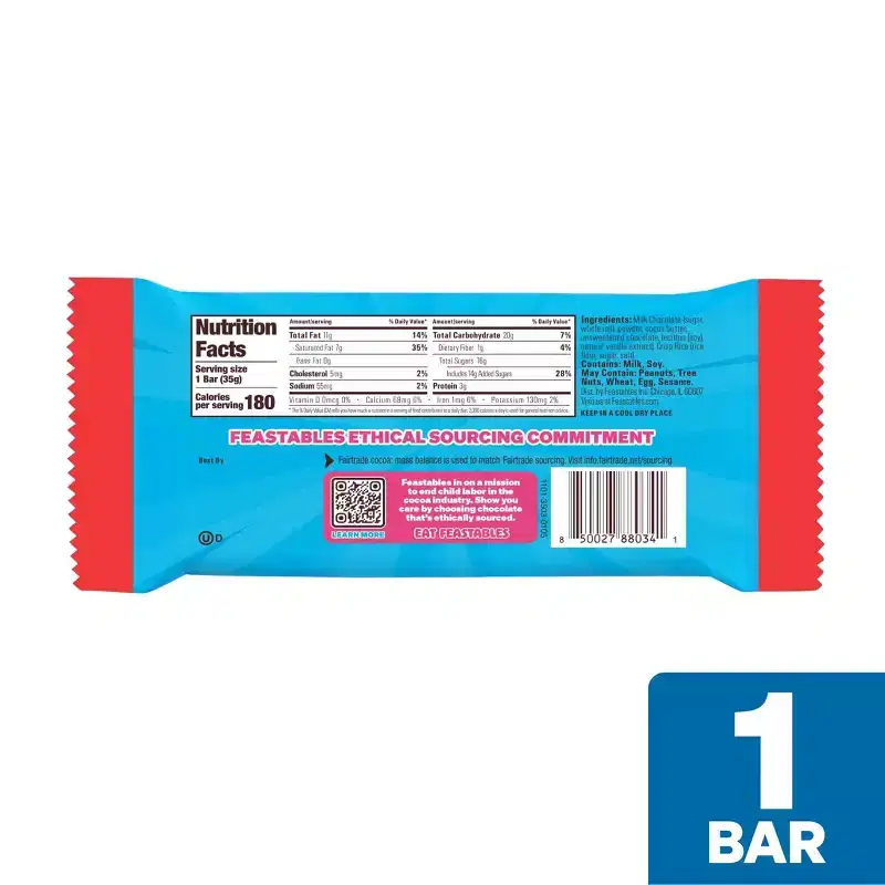 Feastables MrBeast Bar Milk Chocolate Crunch Candy 35g