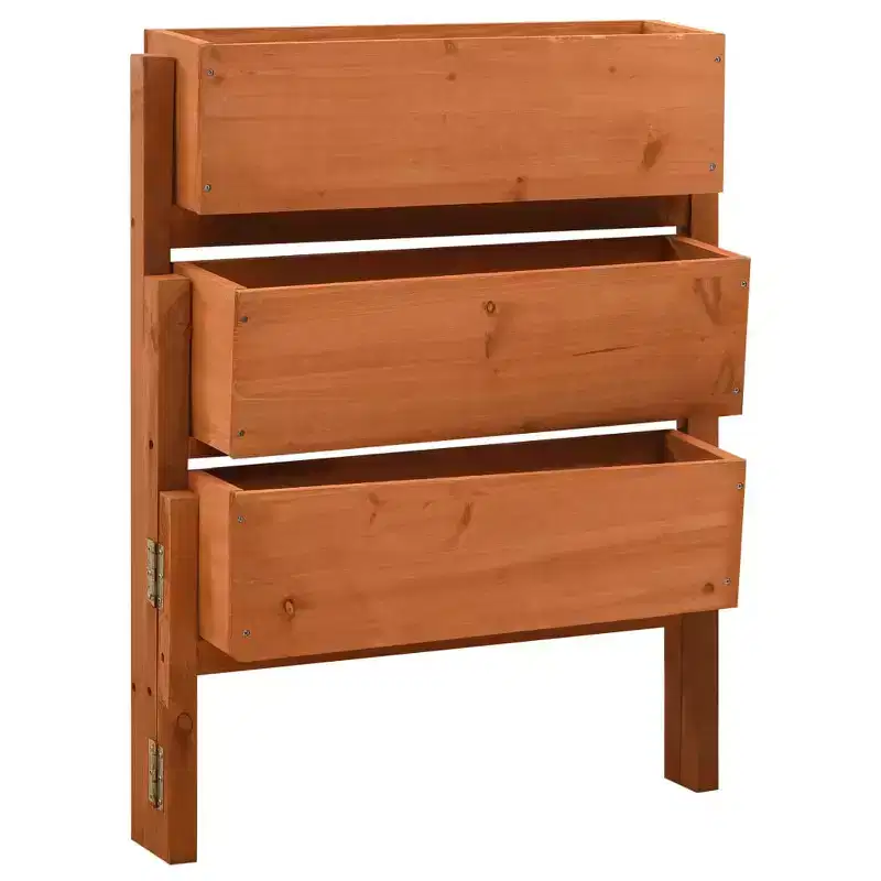 Planter Orange Solid Firwood Medium Foldable Planter