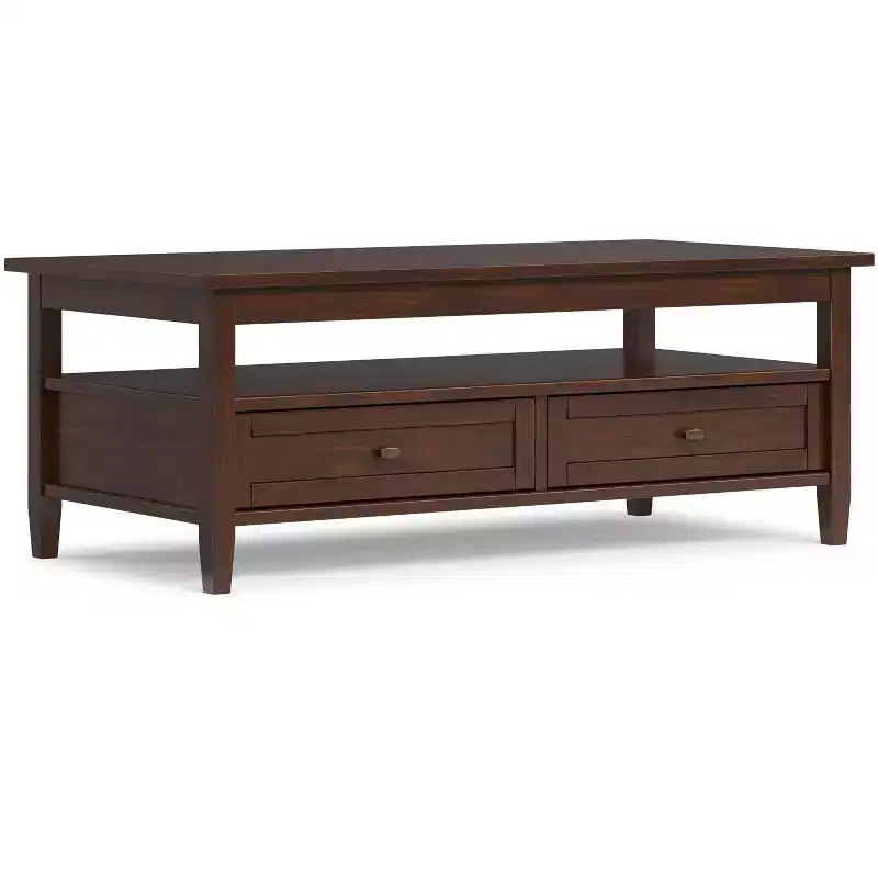 Norfolk Solid Wood 48 inch Wide Transitional Coffee Table