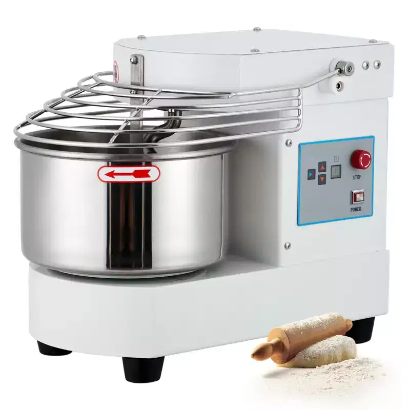 Acekool 10.5 Qt Commercial Food Mixer, 650W Dual-Rotation Dough Kneader with Touchscreen Timer, Stainless Bowl & Safety Shield