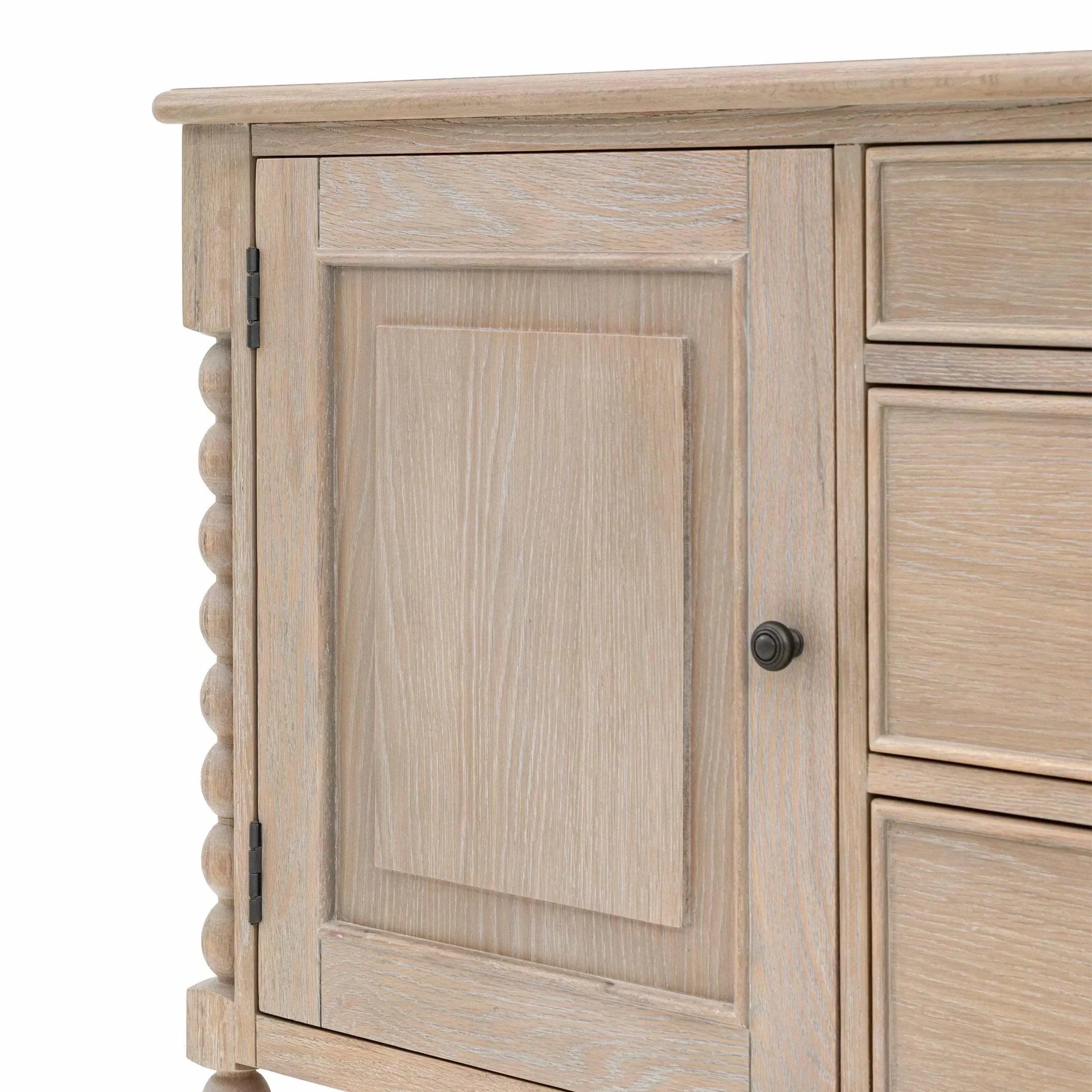2 Door 3 Drawer Oak Sideboard