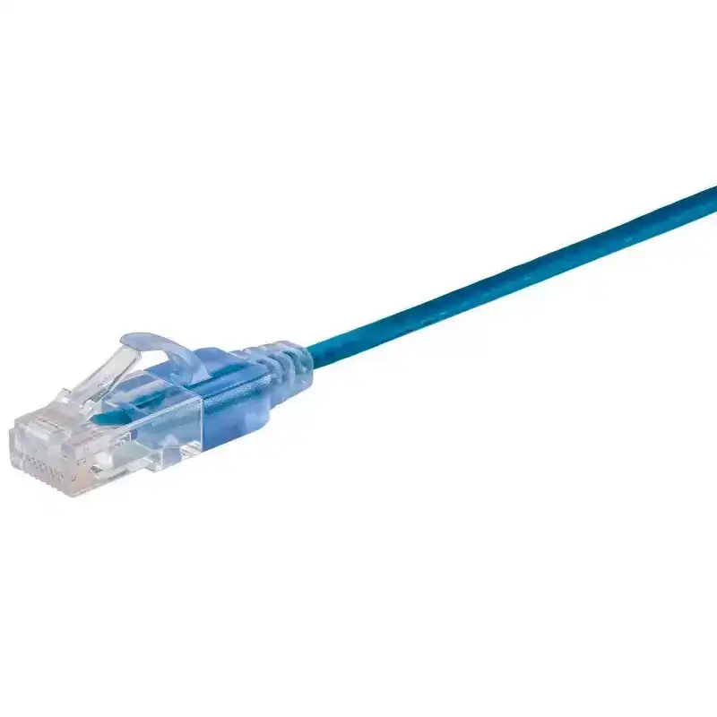 Monoprice Cat6A Patch Ethernet Cable 25 Feet Blue UTP, 30AWG, 10G, Pure Bare Copper, Snagless RJ45, For Computer Network Cable, LAN, Modem, Router