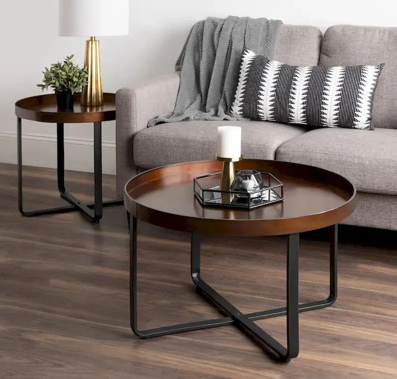 Round Modern Coffee Table - 28 Diameter