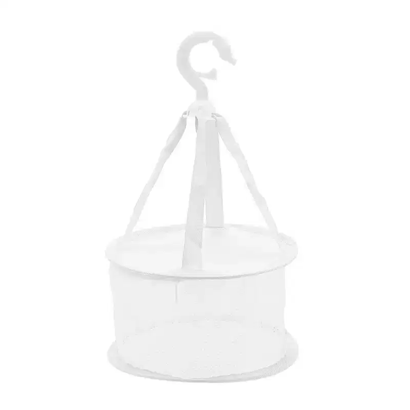 Unique Bargains Folding Clothes Drying Basket 5.12x7.87 White 1 Pc