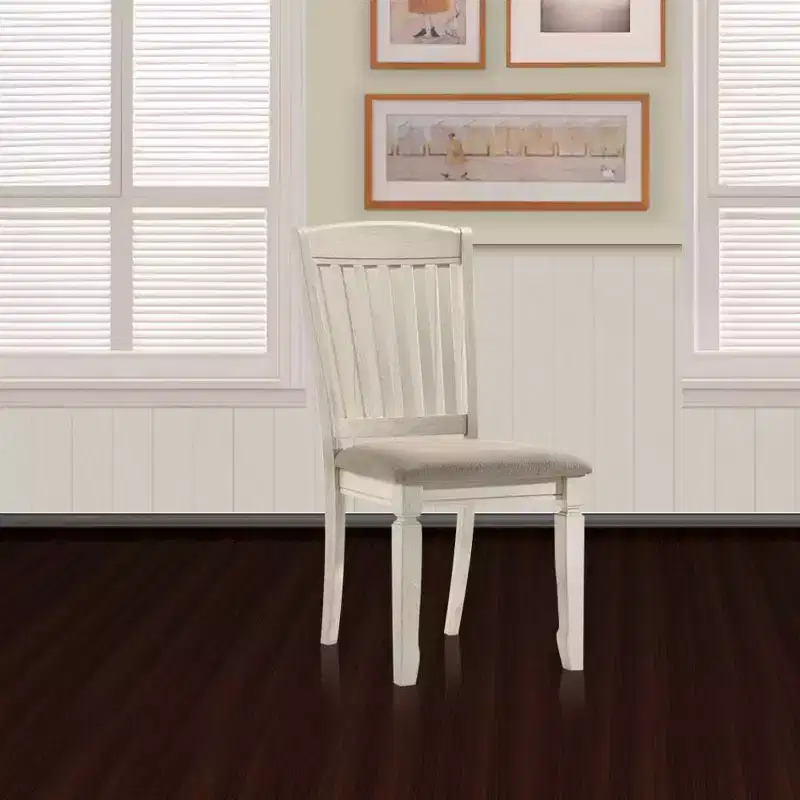 Tan / Cream Armless Dining Side Chair, Set of 2