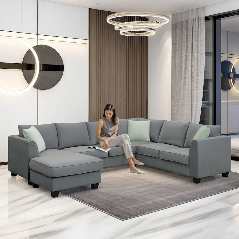 Sectional Sofa Couches Living Room Sets,7 Seats Modular Sectional Sofa