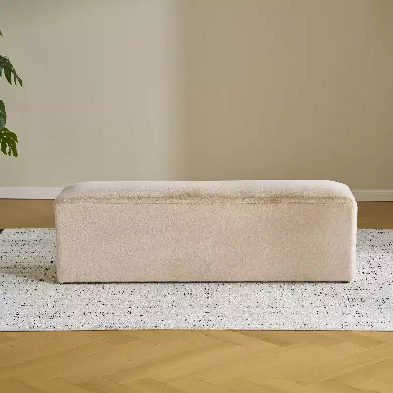 Modern Upholstered Long Ottoman Bench