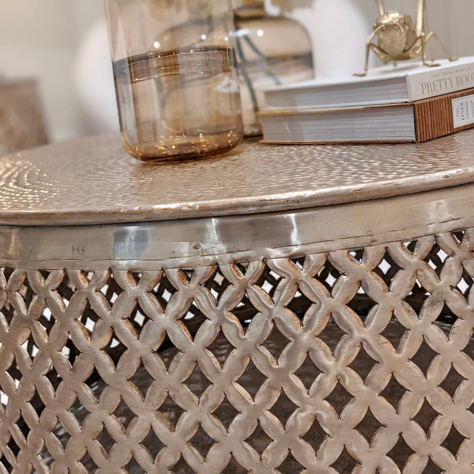 Gold Round Side Table
