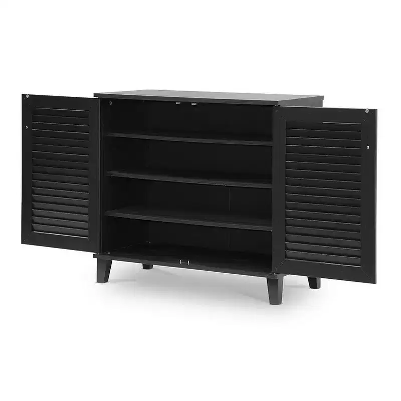 Coolidge Shoe Storage Cabinet �C Espresso, 4 Shelves, Holds 16 Pairs