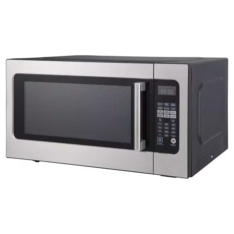 Magic Chef 2.2 Cubic Feet 1,200 Watts Countertop Microwave Oven with Sensor Cooking, Large Microwave for Kitchen Spaces, Stainless Steel, MC2211MS