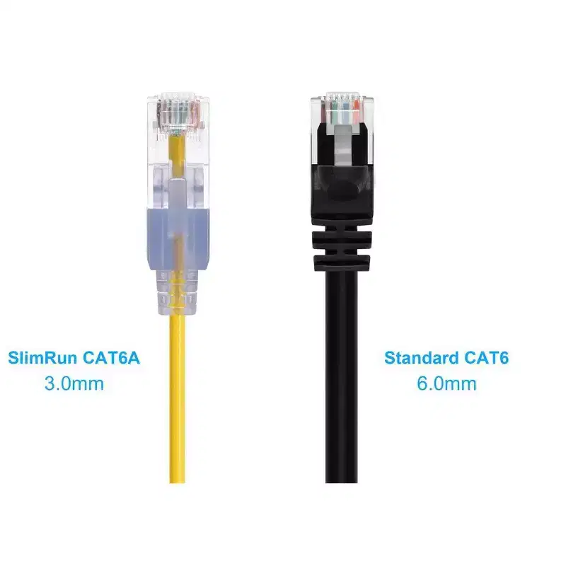 Monoprice Cat6A Ethernet Patch Cable - 7 Feet - Yellow (10 Pack) Snagless RJ45 550Mhz UTP Pure Bare Copper Wire 10G 30AWG - SlimRun Series