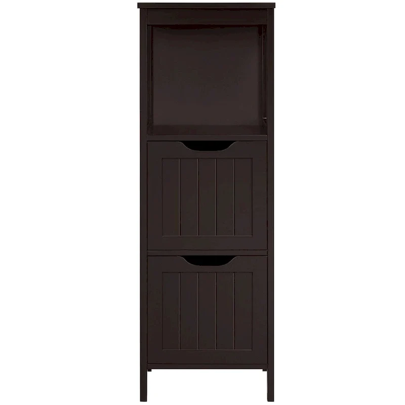 Yaheetech 3 Tiers Floor Bath Cabinet, 2 Hideaway Drawers 1 Shelf