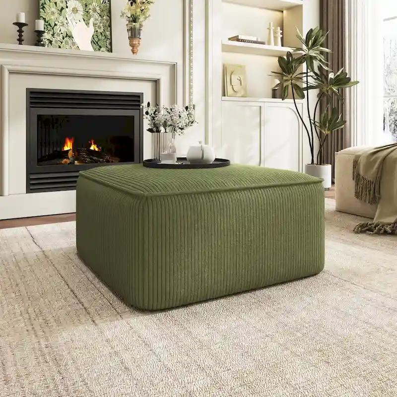 Christopher Knight Home - Yzabella Faux Leather Square Ottoman