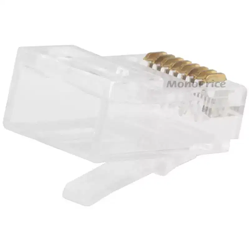 Monoprice 100-pcs RJ45 Modular Plug for Cat6 Solid Cable