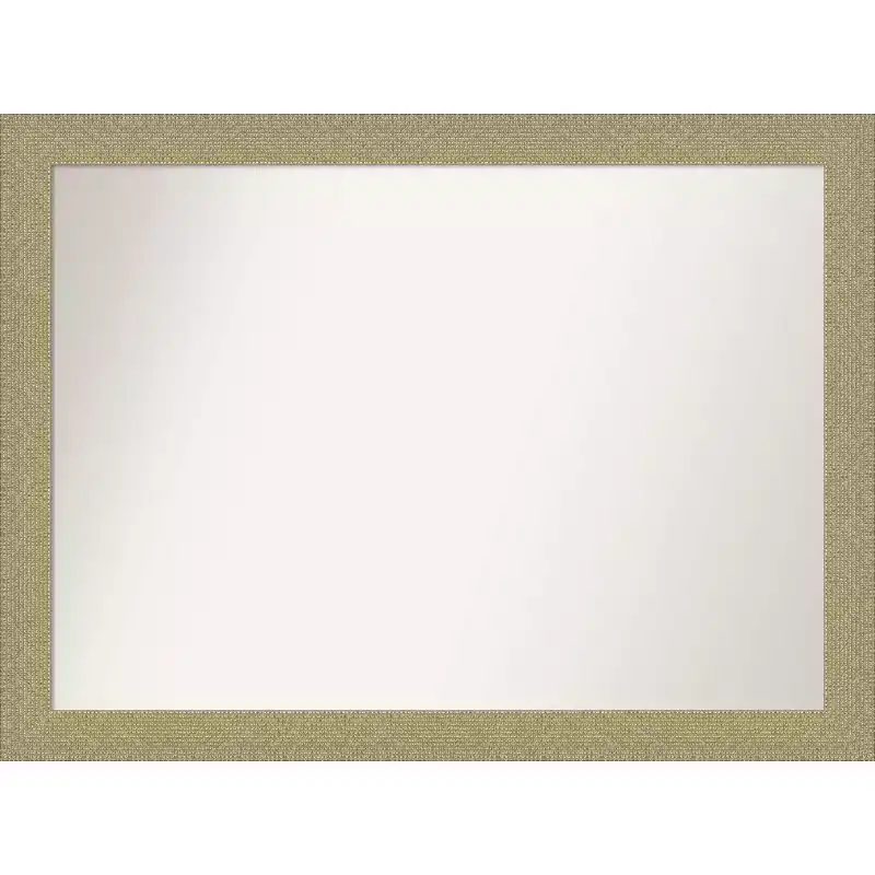 42 x 31 Non-Beveled Mosaic Bathroom Wall Mirror Gold - Amanti Art: Polystyrene Frame, Wall Mount