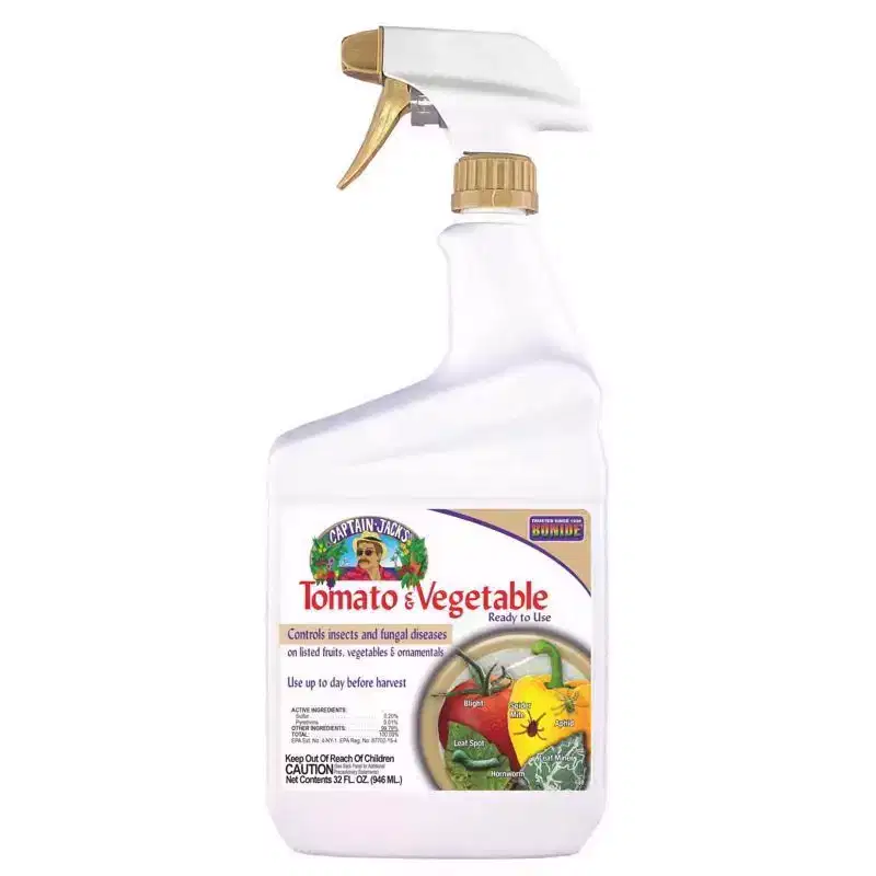 Captain Jack's Tomato & Vegetable Organic 3 in 1 Garden Insect Spray Liquid, Ready-to-Use - 32 fl oz