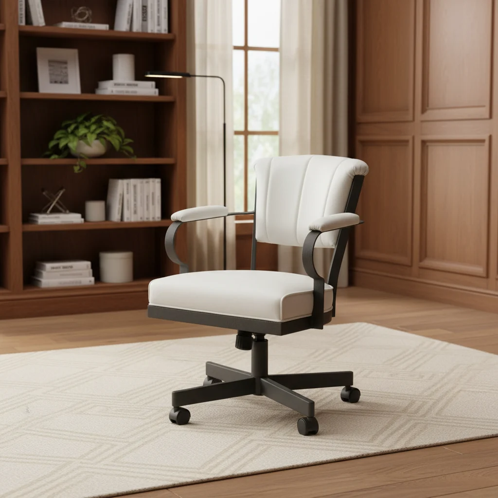 Swivel Metal Caster Chair on Reading Base - 18 High Seat